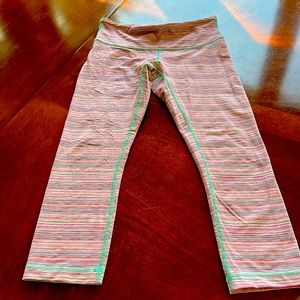 Lululemon, size small, pink, multicolor, crop leggings